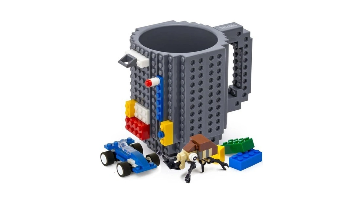 Toyamba Build-on Brick Mug Bpa-free Funny Coffee Mug With 3