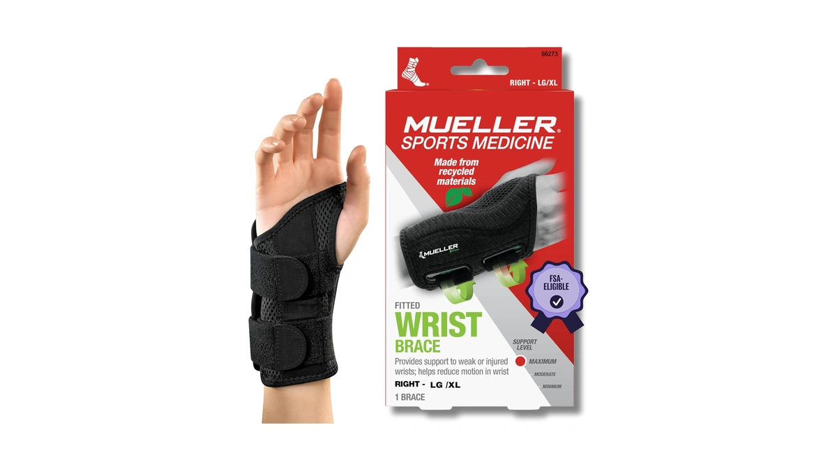 Mueller Sports Medicine Green Fitted Wrist Brace For Men And
