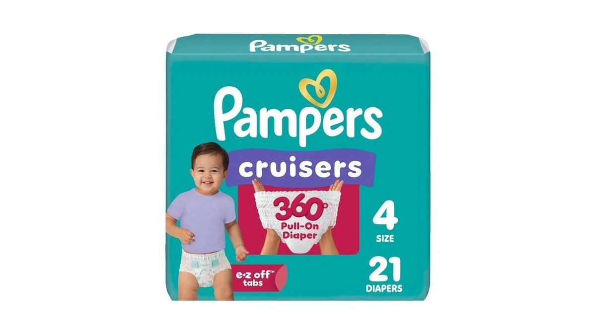 Pampers Diapers - Cruisers 360Β° - Size 4, 21 Count,