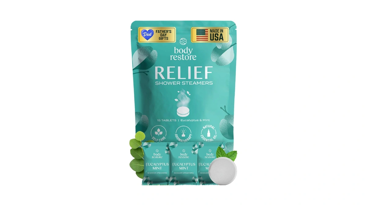 Body Restore Shower Steamers Aromatherapy 15 Pack β Fathers Day