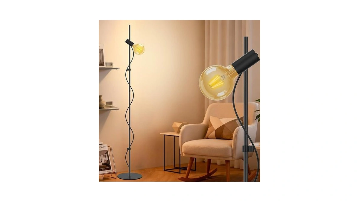 Moslian Floor Lamp For Living Room,adjustable Height&dimmable&rotatable Lamp Head Standing