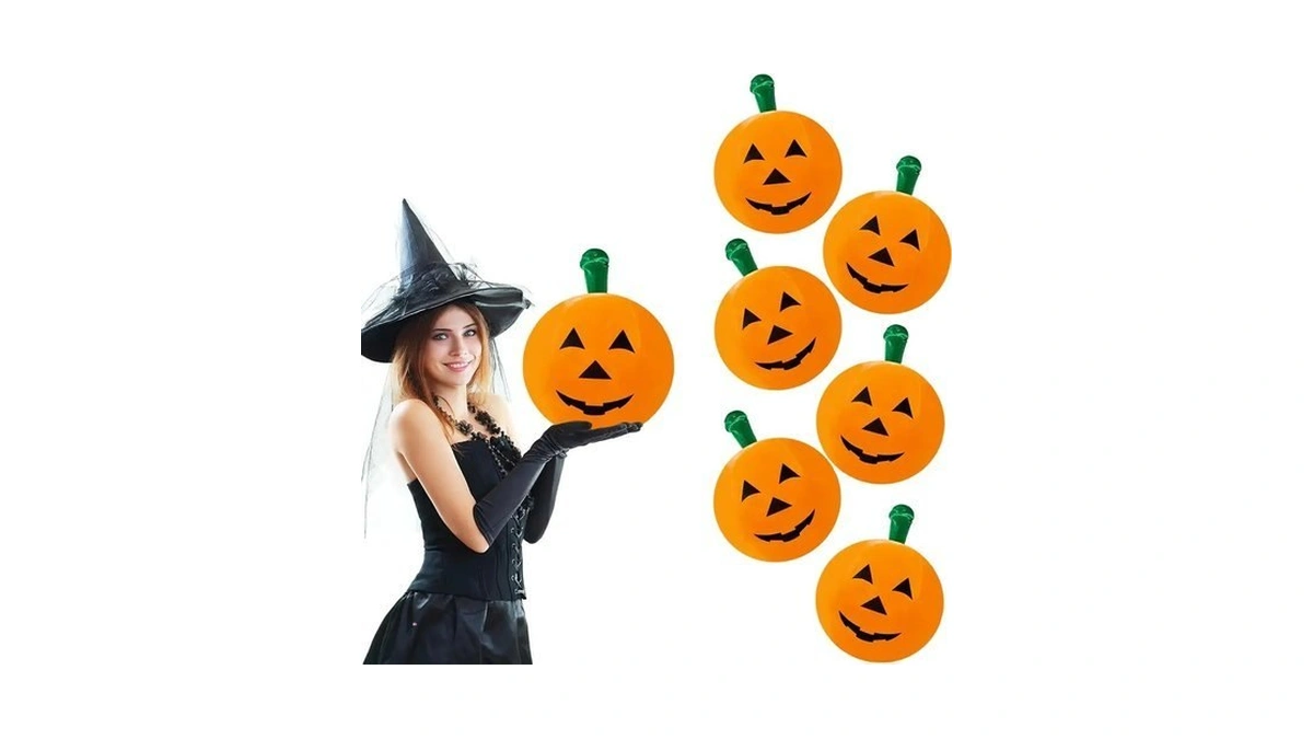 12 Halloween Pumpkin Inflatable Decorations, Carnival Parties, Beach Party, Birthday