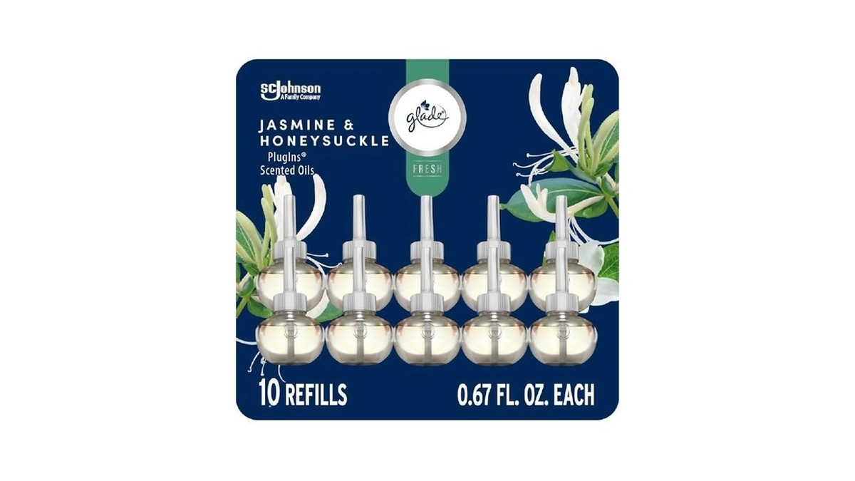 Glade Plugins Refills Air Freshener, Jasmine & Honeysuckle, Scented And