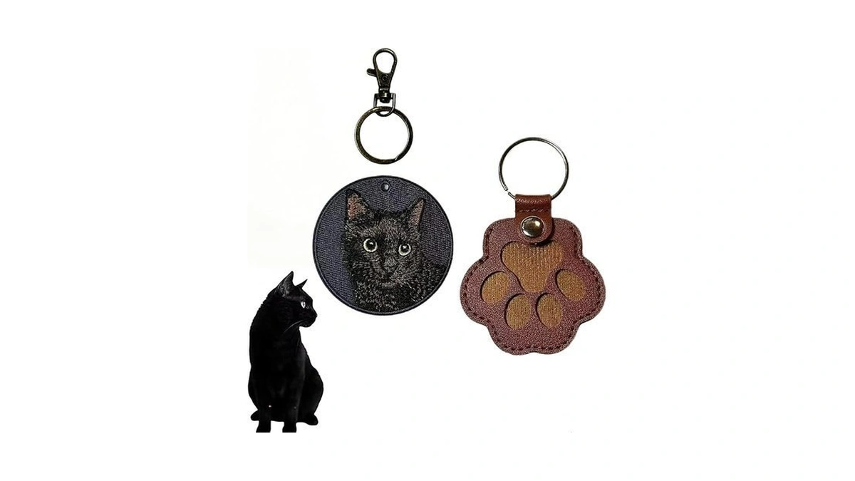 Tileafry 3pcs Cats & Dogs Pet Paw Print Keychain –