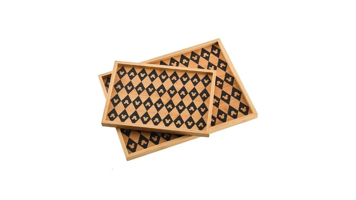 Disney Home Monochrome Serving Tray Set, 2 Piece - Bamboo