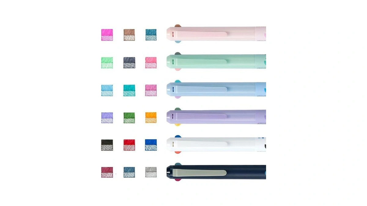 Woomer 3-in-1 Gel Pens 6 Pack 18 Colors 0.5mm Retractable