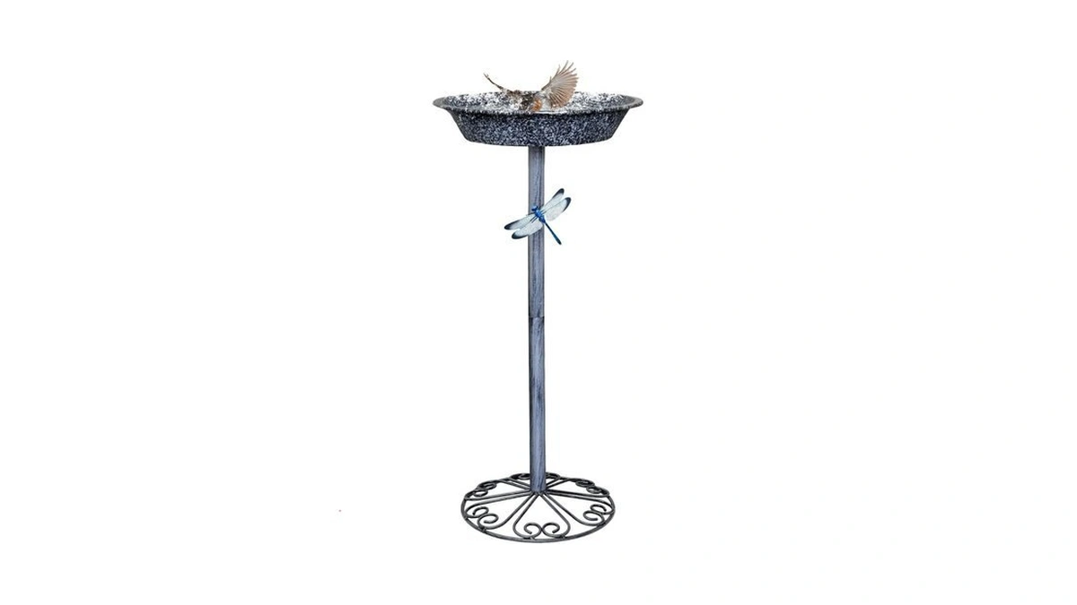 Fkksparkler Outdoor Garden Bird Bath, 25.5 Inch Height Bird Feeder,