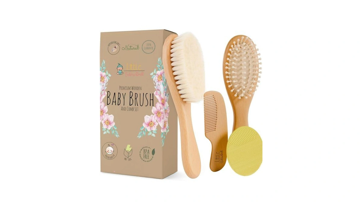 Little Tinkers World Baby Hair Brush And Comb Set 4-piece