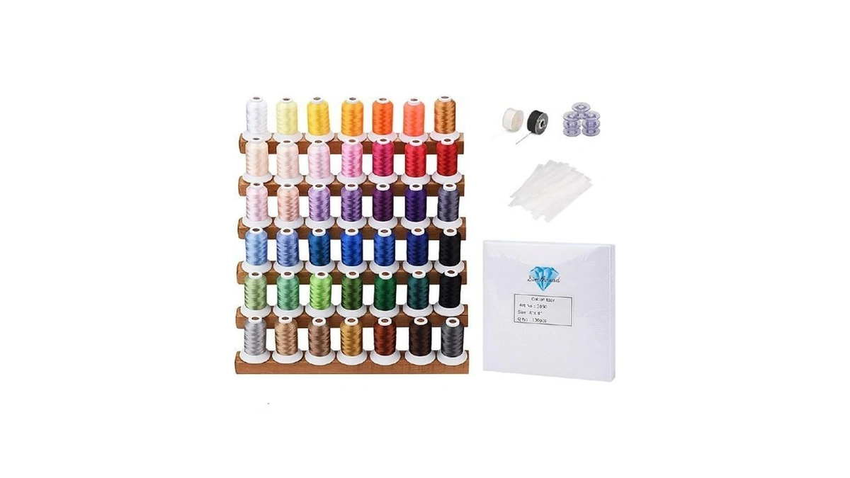 Simthread Embroidery Thread And Tear Away Stabilizers Gift Box -