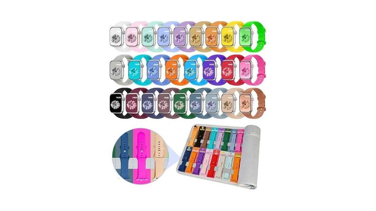 26 Pack Sport Bands Compatible For Apple Watch Bands 38/40/41/42/44/45/46/49mm