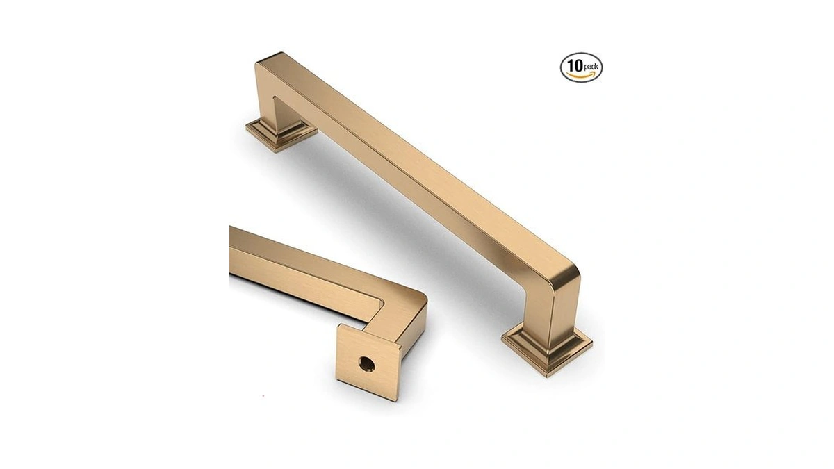 Asidrama 10 Pack 5 Inch(128mm) Champagne Bronze Kitchen Cabinet Handles,
