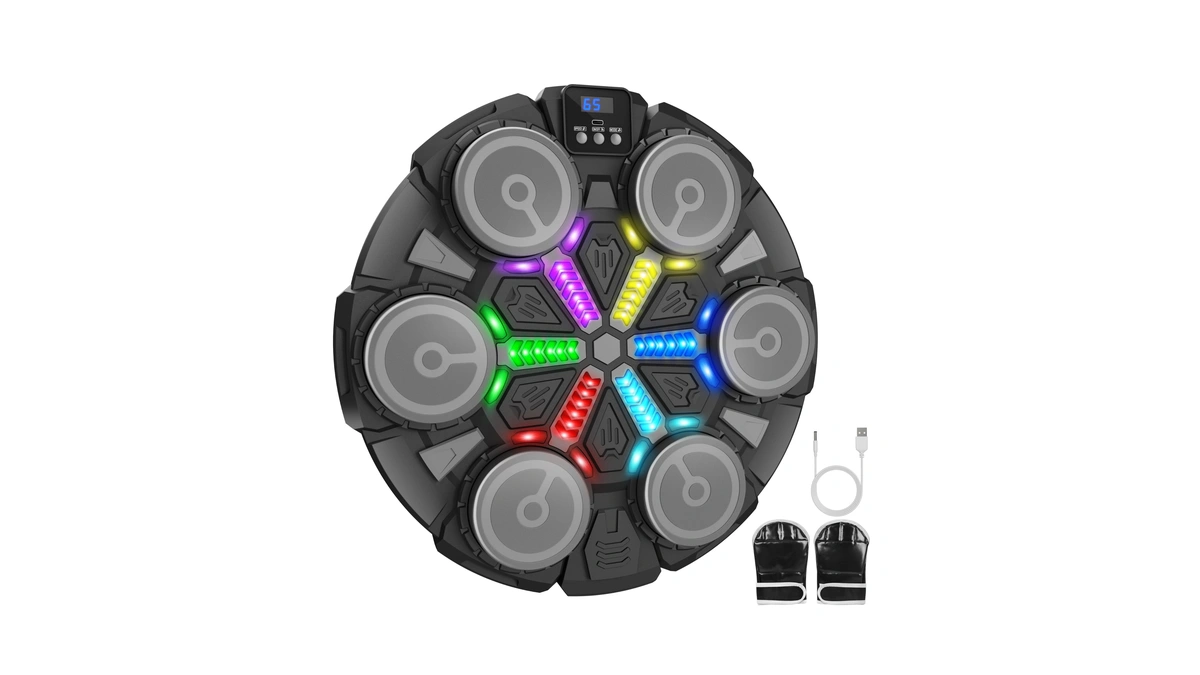 Music Boxing Machine Sport Toys For Kids,3 Modes Wall Mounted