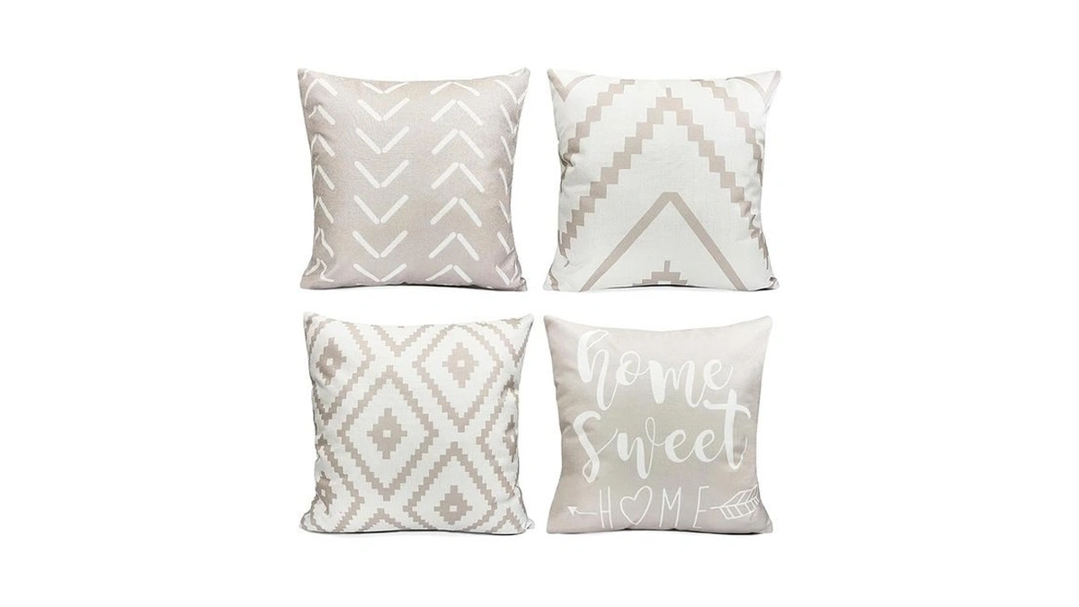 Rysmiyou Decorative Throw Pillow Covers 16x16 Inch Set Of 4