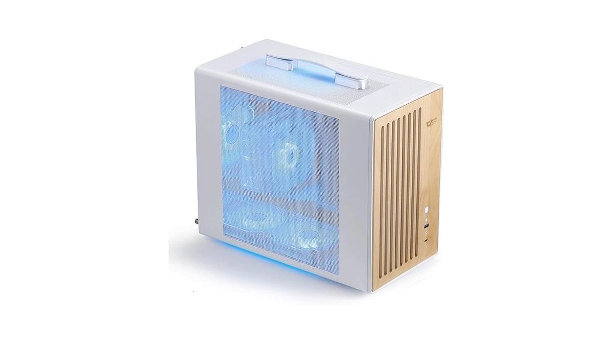 Darkflash Wd200 Portable Micro-atx Pc Case With Handle, 1 Argb