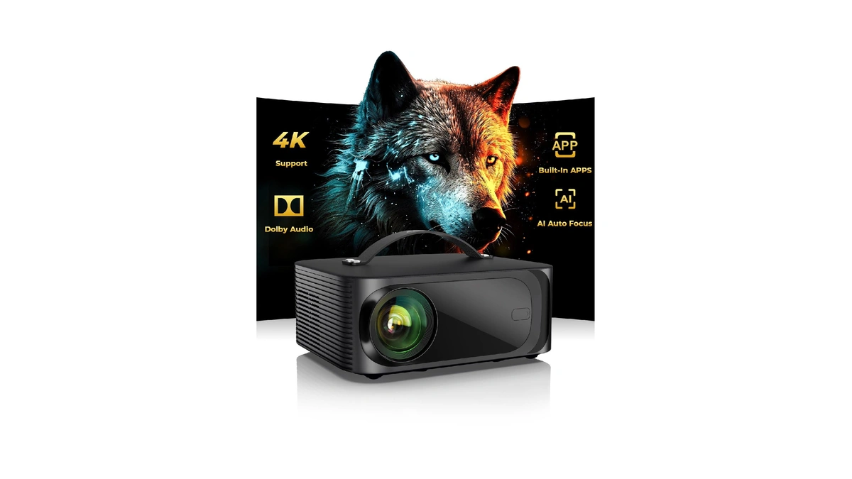 [official Licensed Apps] Outdoor-projector-4k With Wifi6 And Bluetooth, Smart Tv