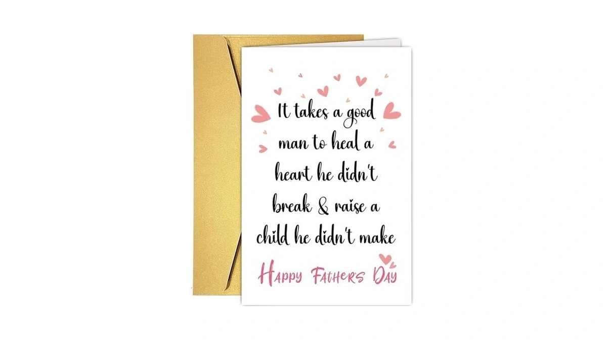 Qamza Funny Father's Day Card For Stepdad Stepfather Bonus Dad,