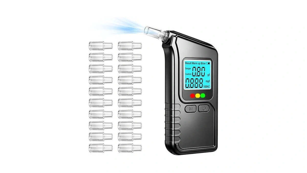 Breathalyzer: Portable Breathalyzers Test For Alcohol With Tri-color Lcd Alert,
