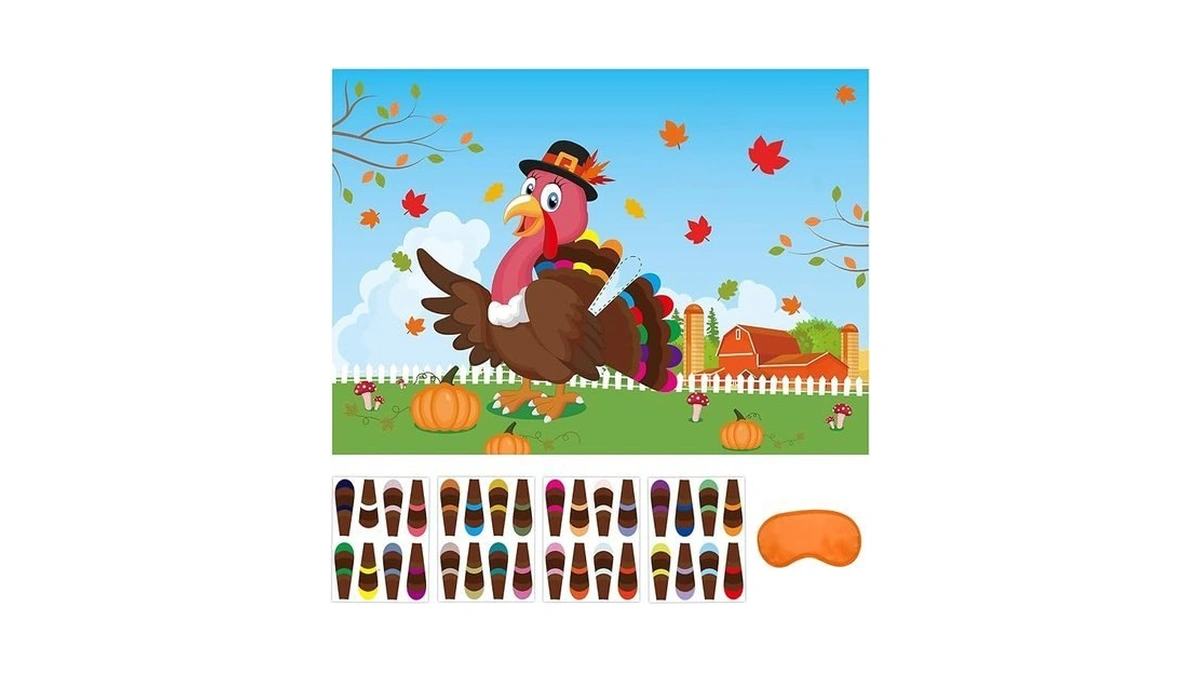 Thanksgiving Games For Kids Pin The Tail On The Turkey