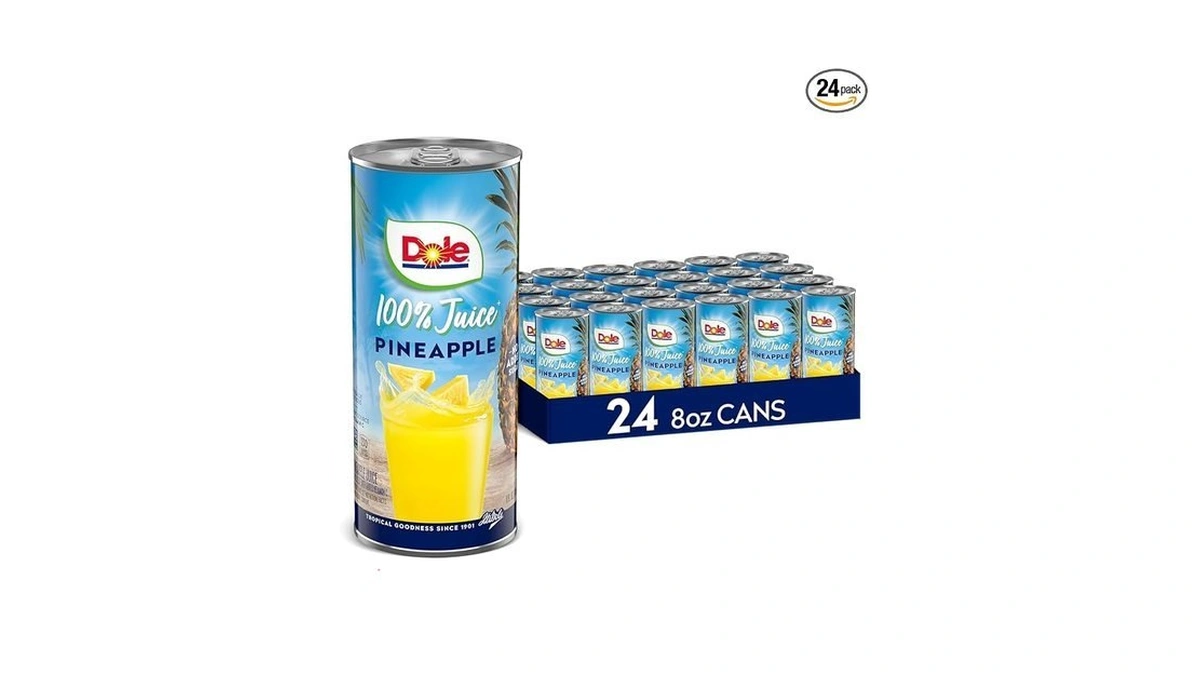Dole 100% Pineapple Juice, No Added Sugar, Excellent Source Of