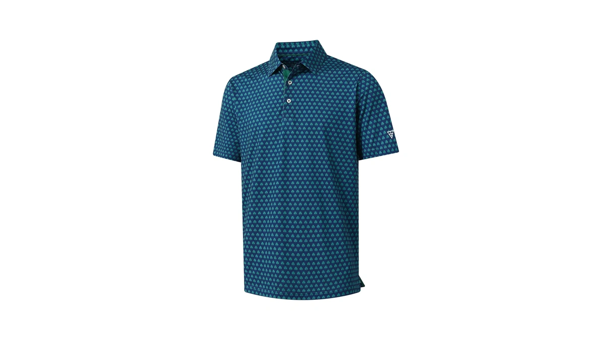 M Maelreg Mens Golf Shirt Short Sleeve Dry Fit Print