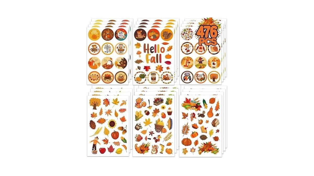 Miss Fantasy Hello Fall Stickers For Kids - Autumn Bulk