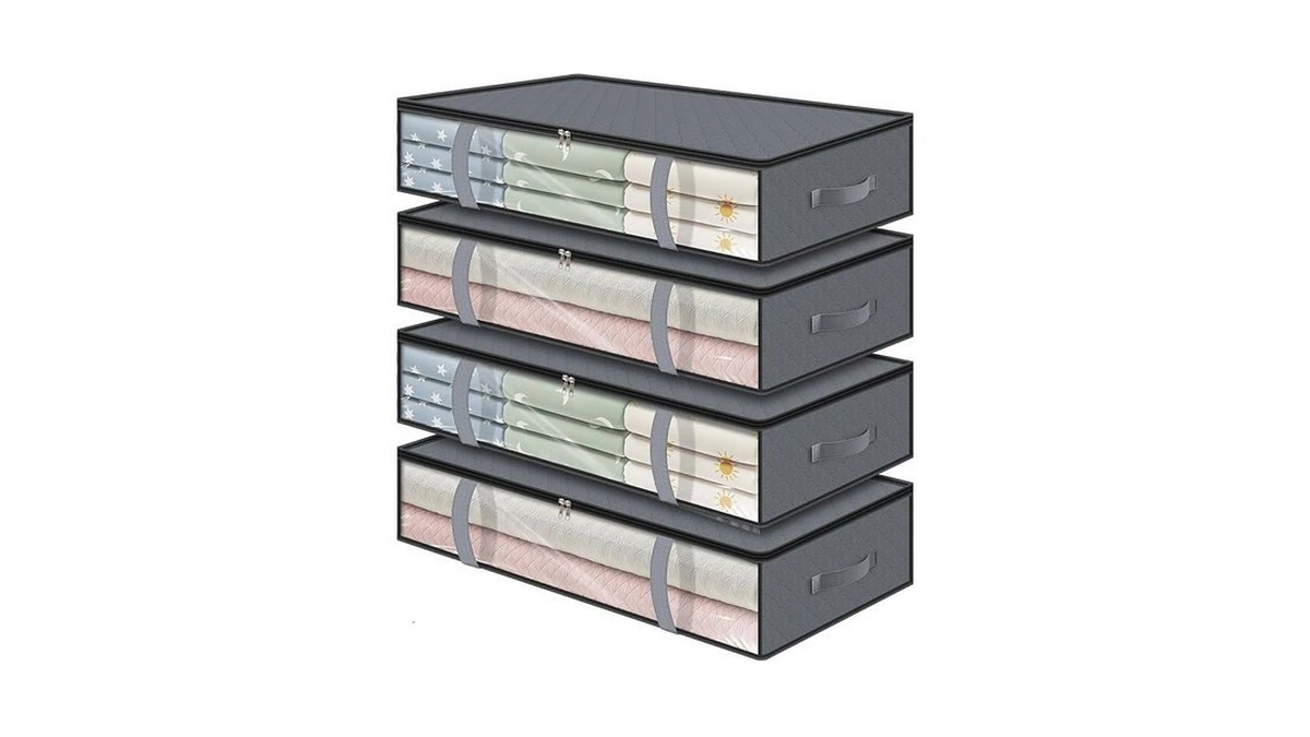 Landneoo 4 Pack 90l Under Bed Storage Containers - Underbed
