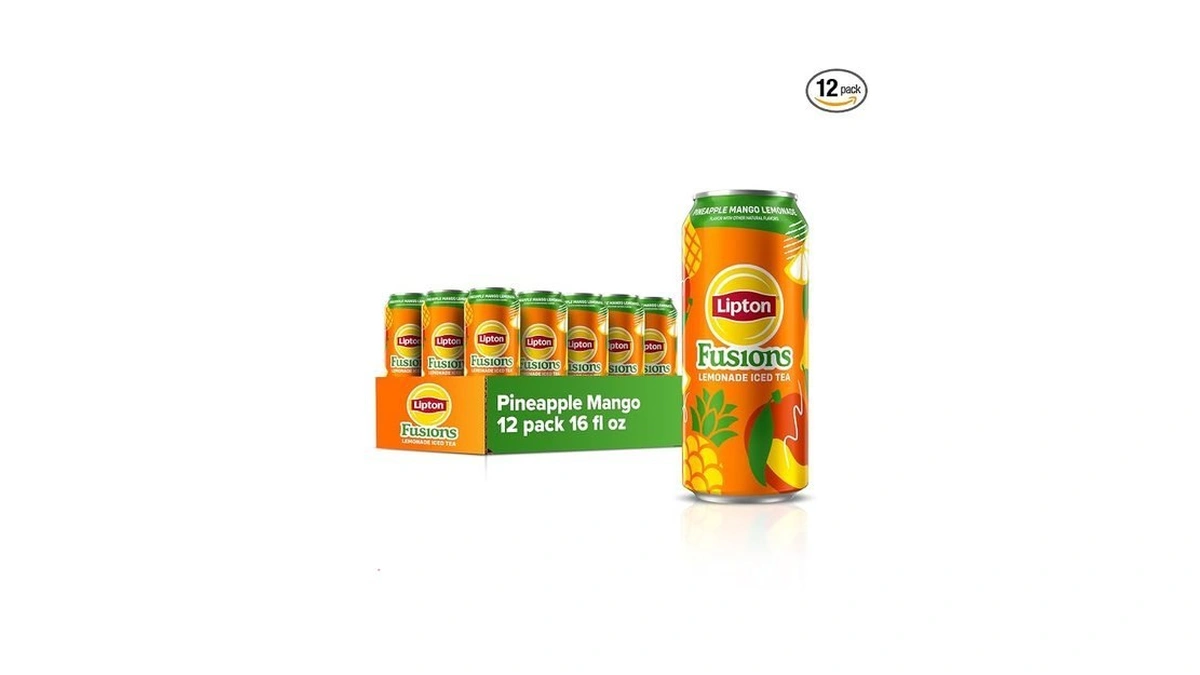 Lipton Fusions, Pineapple Mango Lemonade Iced Tea, 16 Fl Oz