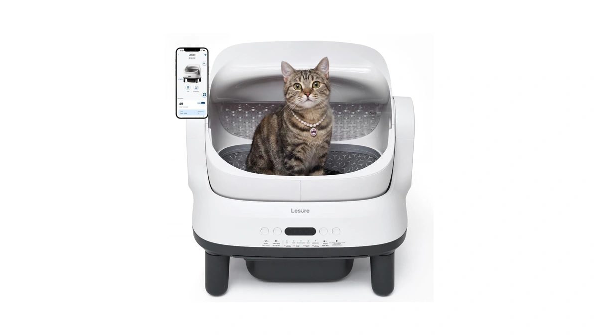 Lesure Self Cleaning Litter Box - Open-top Automatic Cat Litter