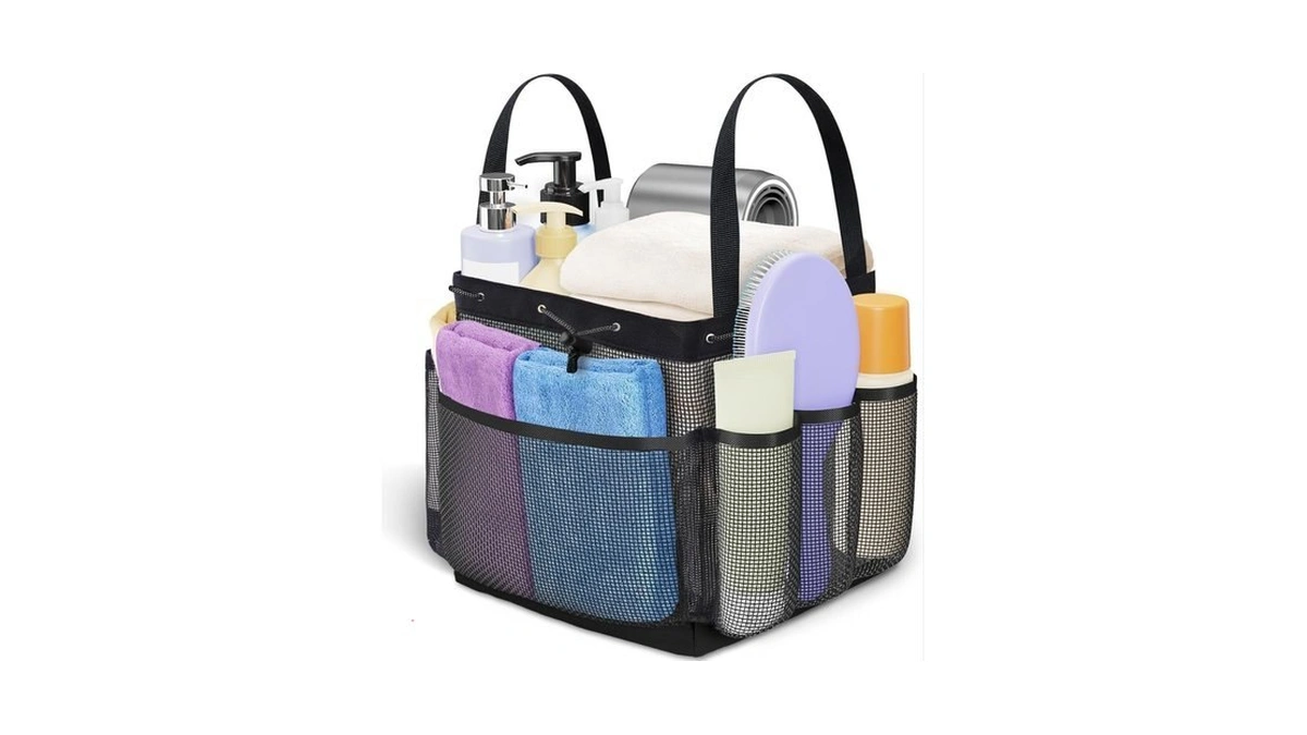 Smarttrends Large Mesh Shower Caddy Portable With Drawstring, 1 Main