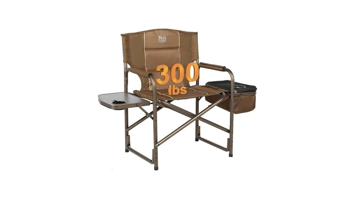 Timber Ridge Folding Camping Chair With Cooler Bag, Director Chair