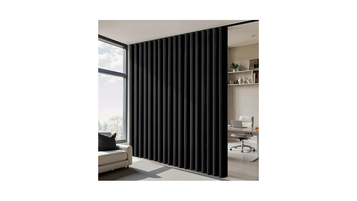 Miulee 100% Blackout Room Divider Curtains, Extra Wide Ceiling Halloween