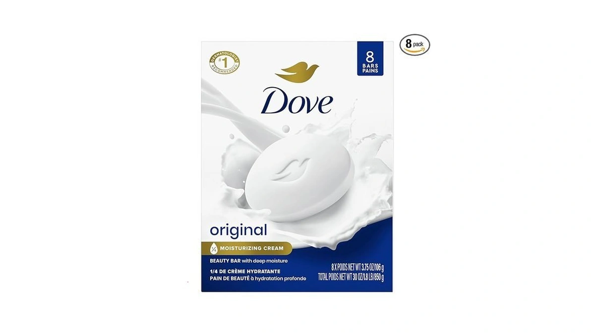 Dove Beauty Bar Soap Original 8 Count For Soft, Smooth
