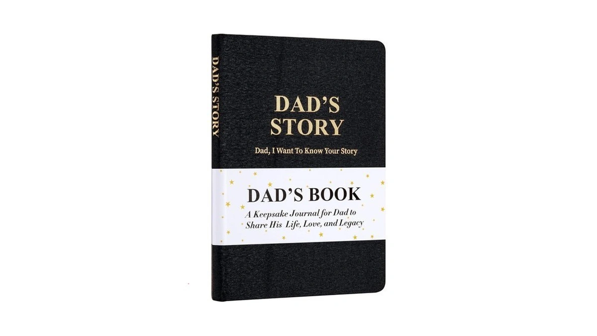 Rmeosye Dad Book To Fill Out, Dad's Story Journal, Keepsake