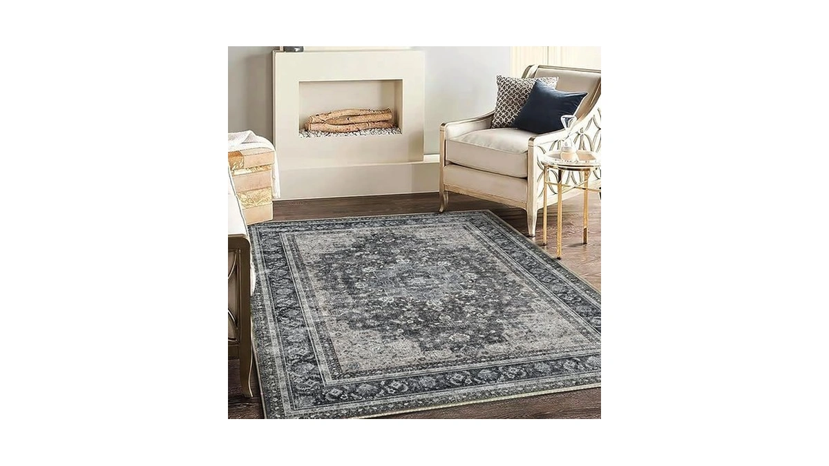 Champlant Area Rug 5'x7' Washable Rug Traditional Floor Cover Thin