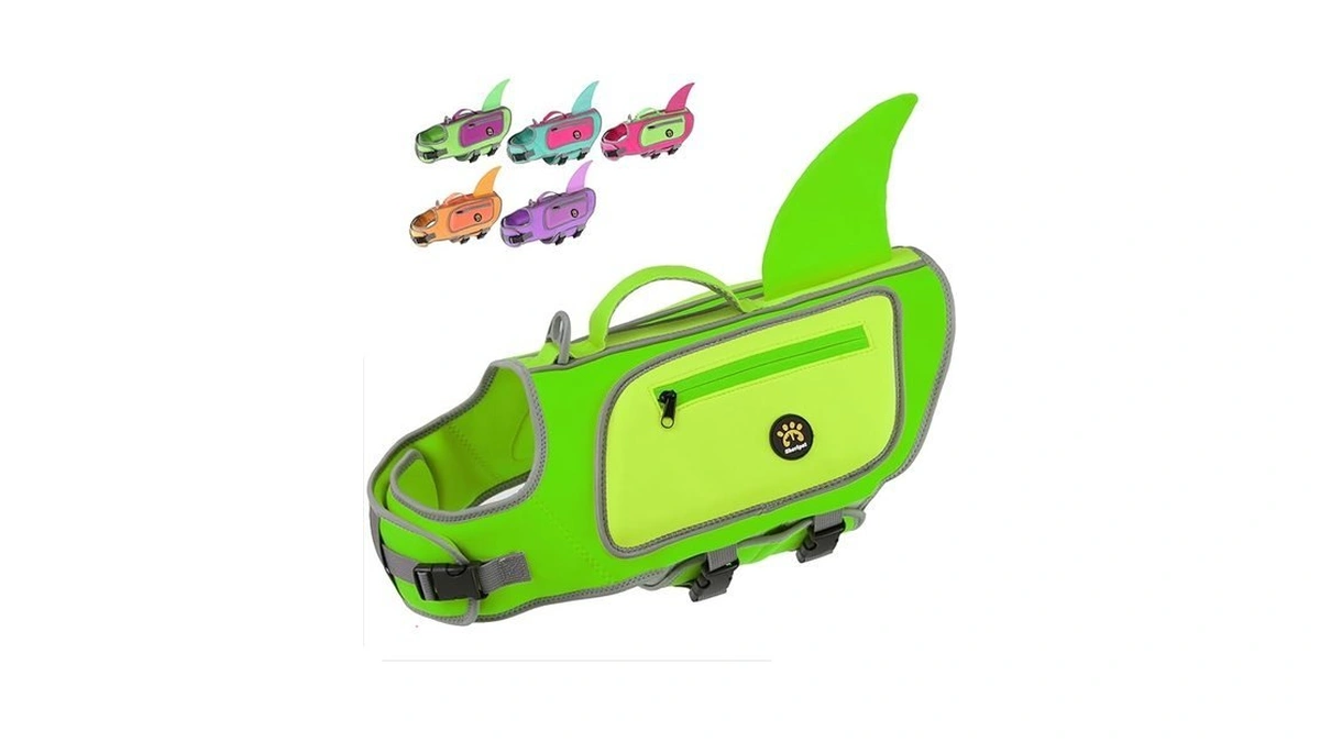 Sheripet Dog Life Jacket, Cute Shark Dog Life Vest For