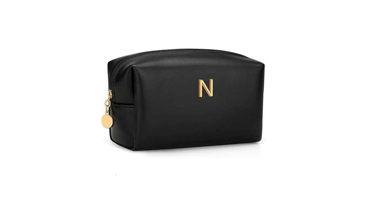 Cloudwings Gifts For Women Bridesmaid Gifts Personalized Initial Makeup Bag