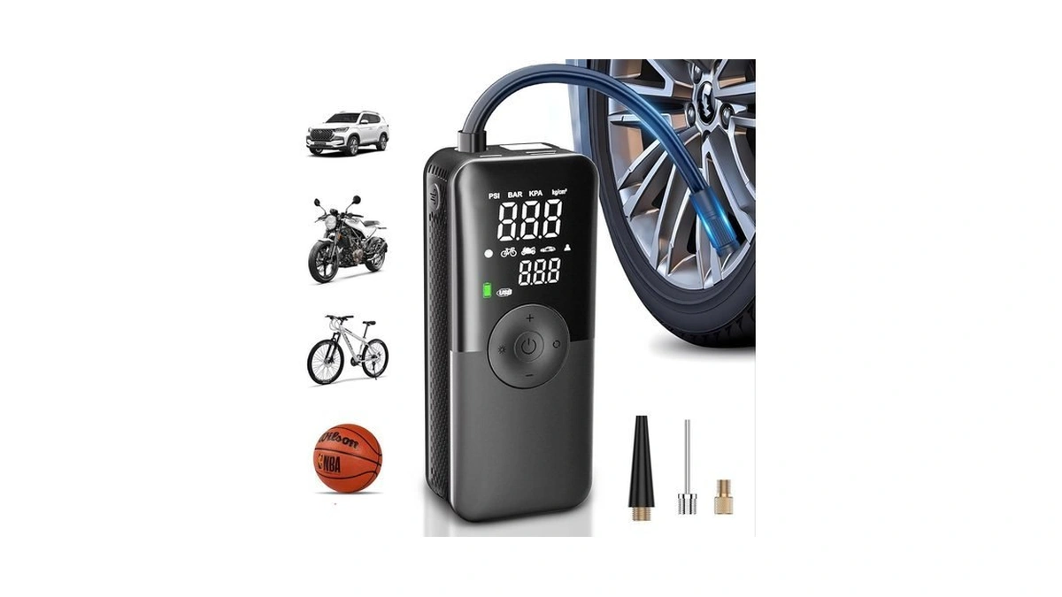 Carsun Cordless Tire Inflator Portable Air Compressor,car Tire Pump With