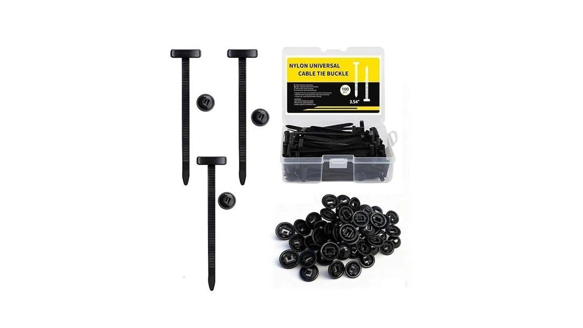 Upgrade 100pcs Nylon Universal Cable Tie Buckle With Clear Storage