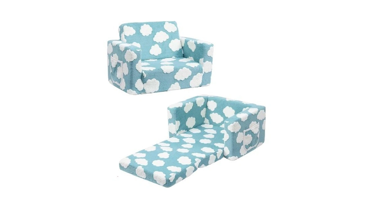 Alimorden Kids 2-in-1 Flip Out Ultra-soft Snuggle Foam Filled Chair,
