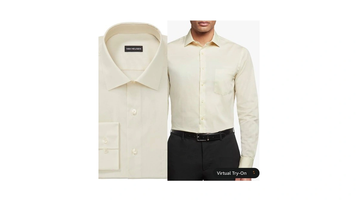 Van Heusen Men's Dress Shirt Regular Fit Flex Collar Stretch