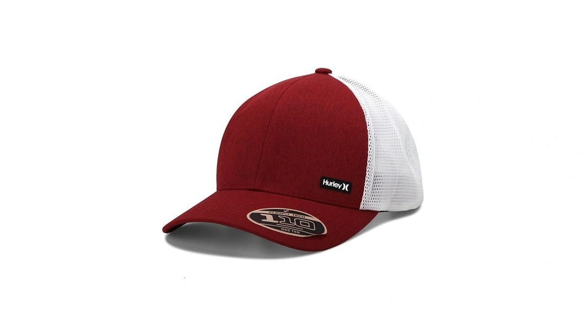 Hurley Mens Trucker Hat - Moisture Wicking Curved Bill Trucker
