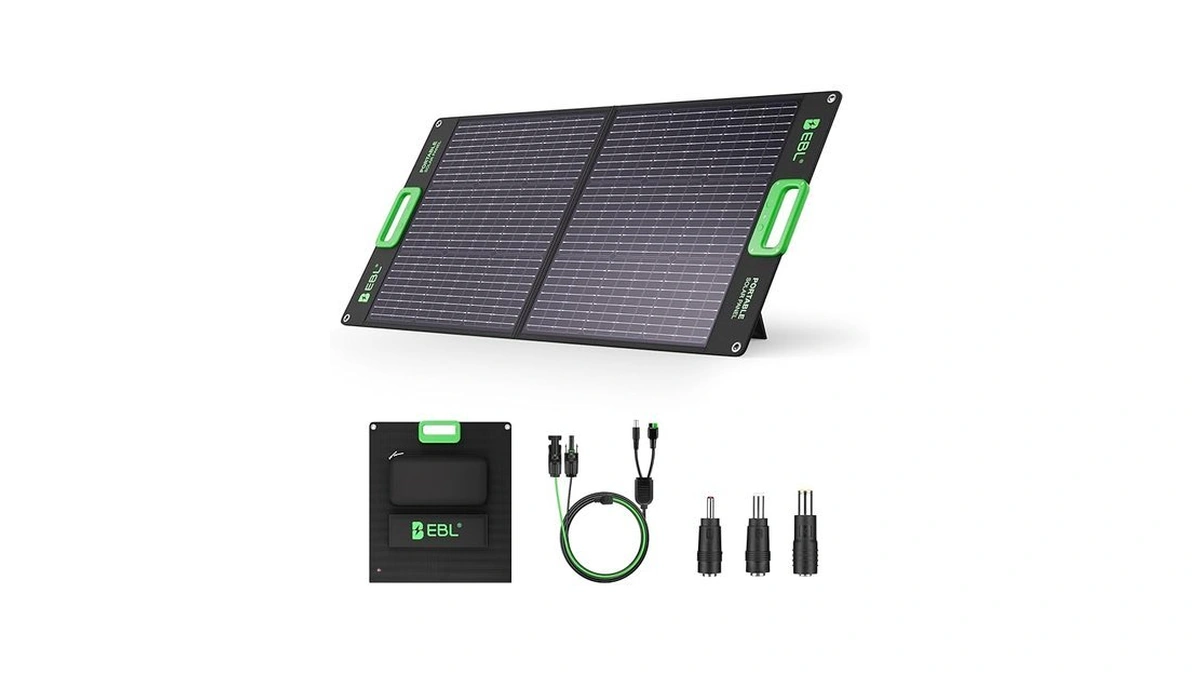 Ebl 100w Solar Panel, Foldable Solar Charger For Jackery/ecoflow/bluetti Power