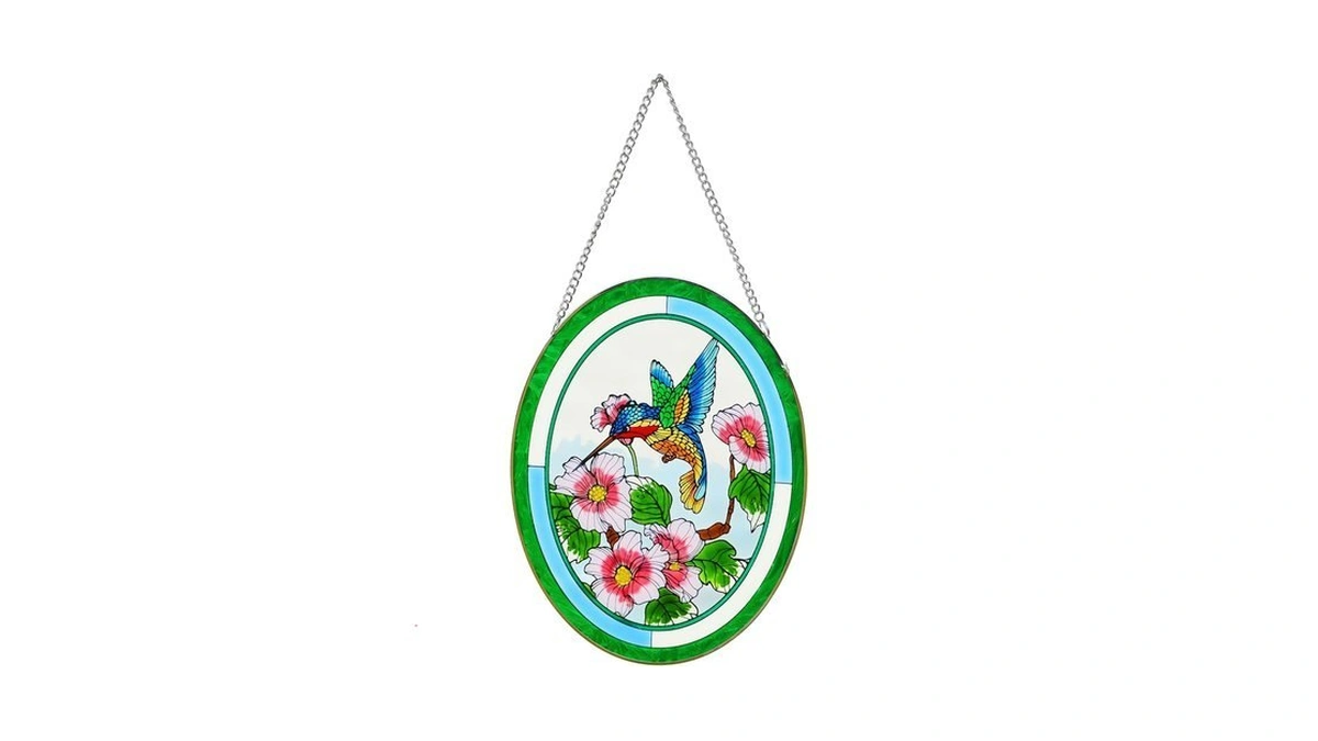 Vinsees Hummingbird Stained Glass Window Hangings,suncatcher For Window, Hummingbird And