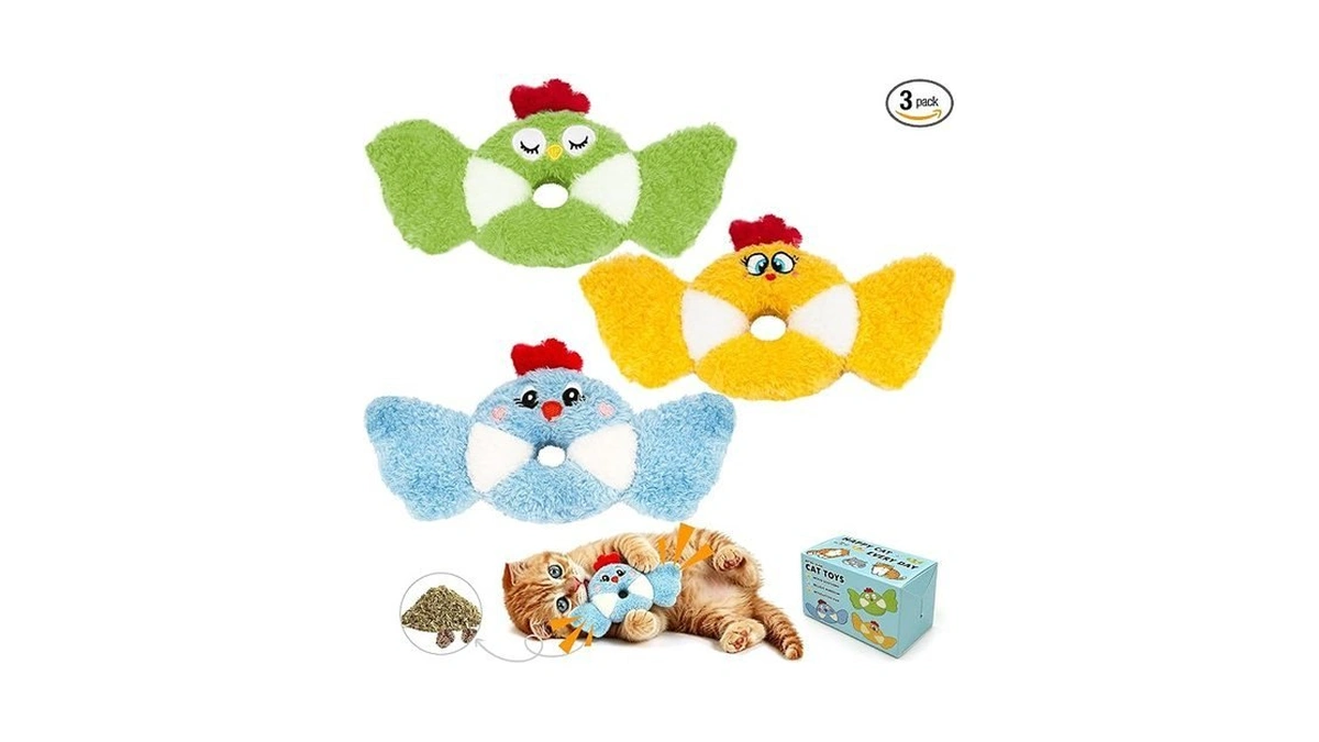 Retro Shaw Bird Cat Toy With Catnip & Silvervine -