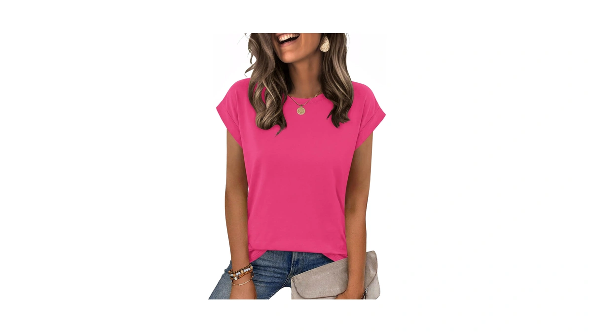 Zeagoo Womens Tops Summer Casual Cap Sleeve Tshirts Shirts Dressy