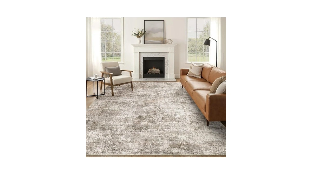 Nakagishi 7x9 Area Rugs For Living Room: Washable Modern Abstract