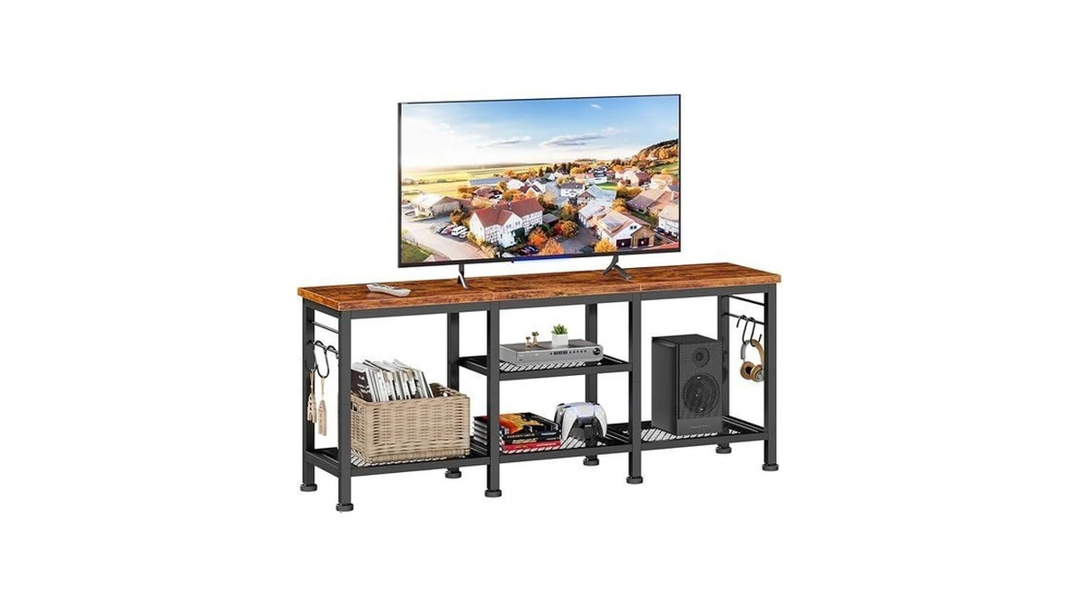Furologee Tv Stand For Tvs Up To 55 Inch, Entertainment