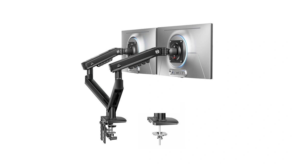 Huanuo Flowlift Pro Dual Monitor Mount For 13–32" Screens, Mechaspring