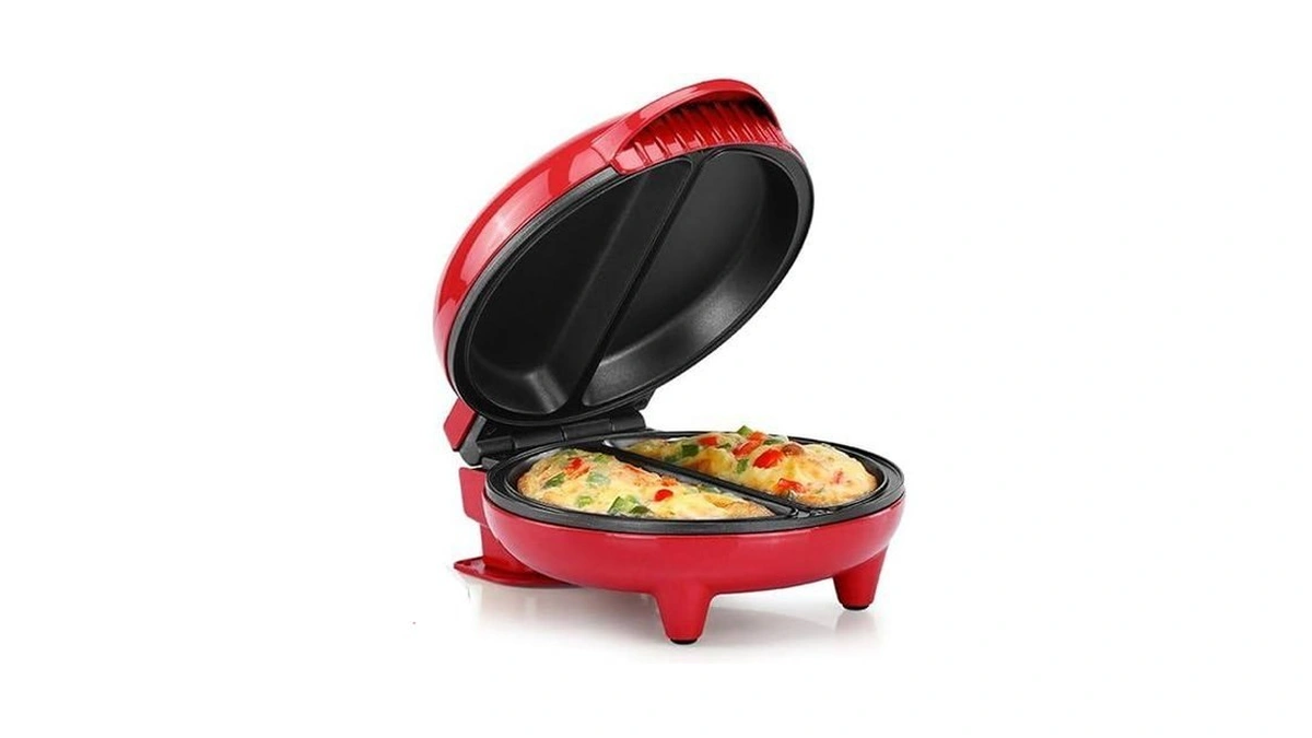 Holstein Housewares Stainless Steel 2 Section Omelet & Frittata Maker,