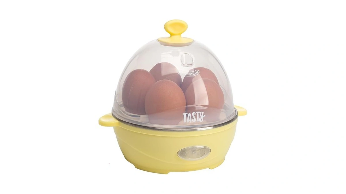 Tasty Mini Rapid Egg Cooker, 5-egg Capacity For Perfect Hard